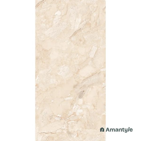 Beige Vitrified Marble Design Slab Wall & Floor Tile Code 100010 (800x1600 mm, Polished) - Image 5