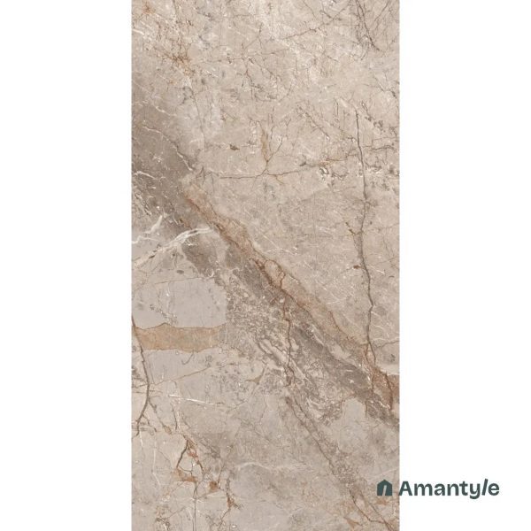 Brown Vitrified Marble Matt & Carving Wall & Floor Tile Code 100172 (600x1200 mm, Dazzle Matt) - Image 4
