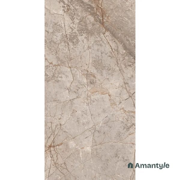 Brown Vitrified Marble Matt & Carving Wall & Floor Tile Code 100172 (600x1200 mm, Dazzle Matt) - Image 3