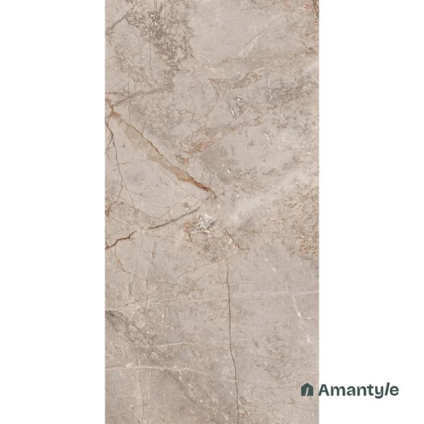 Brown Vitrified Marble Matt & Carving Wall & Floor Tile Code 100172 (600x1200 mm, Dazzle Matt) - Image 2