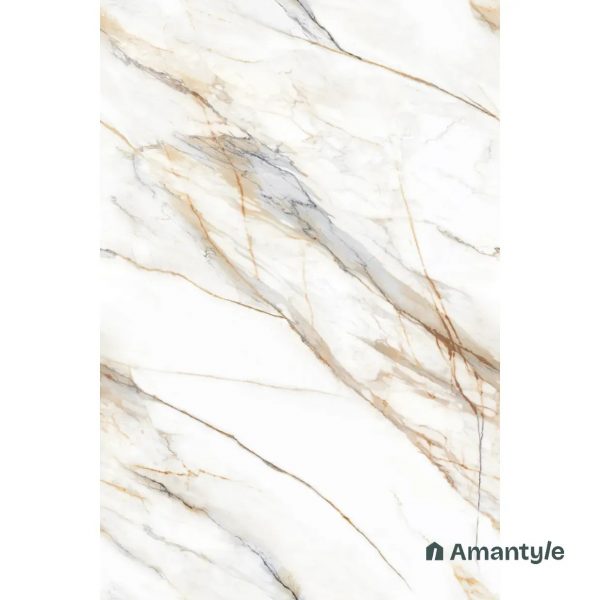 White Vitrified Marble Design Slab Wall & Floor Tile Code 100288 (1200x1800 mm, Polished) - Image 4