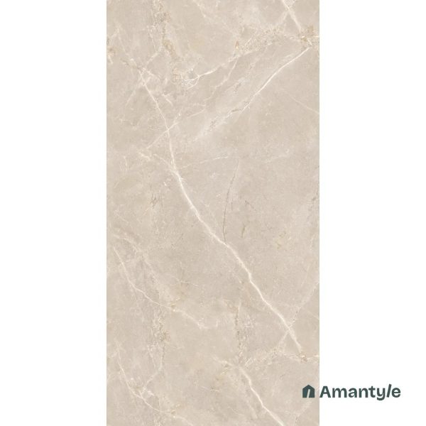 Beige Vitrified Marble Matt & Carving Wall & Floor Tile Code 100313 (600x1200 mm, Dazzle Matt)
