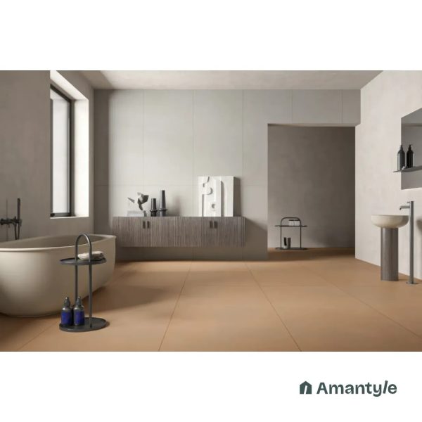 Grey Vitrified Marble Design Slab Wall & Floor Tile Code 100407 (800x1600 mm, Matt)
