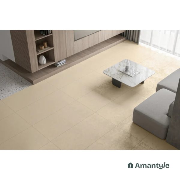 Ivory Vitrified Rustic & Matt Wall & Floor Tile Code 100465 (600x1200 mm, Dazzle Matt)