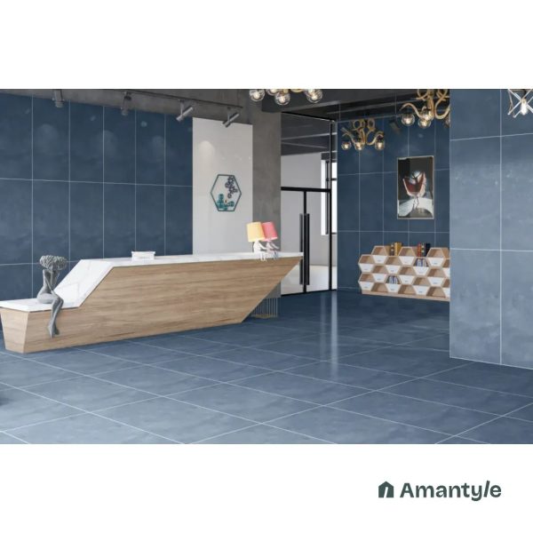 Blue Vitrified Rustic & Matt Wall & Floor Tile Code 100471 (600x1200 mm, Dazzle Matt)
