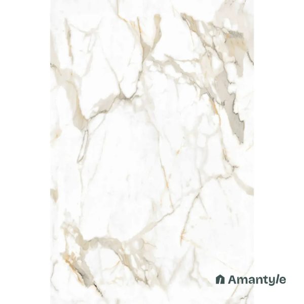White Vitrified Marble Design Slab Wall & Floor Tile Code 100596 (1200x1800 mm, Polished) - Image 5