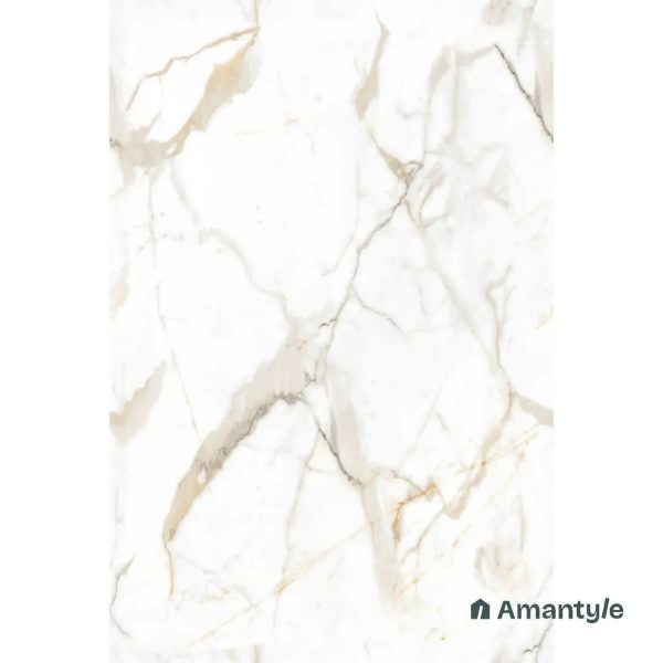 White Vitrified Marble Design Slab Wall & Floor Tile Code 100596 (1200x1800 mm, Polished) - Image 2
