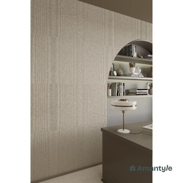 Ivory Vitrified Concrete & Grey Wall & Floor Tile Code 100788 (600x1200 mm, Color Body)