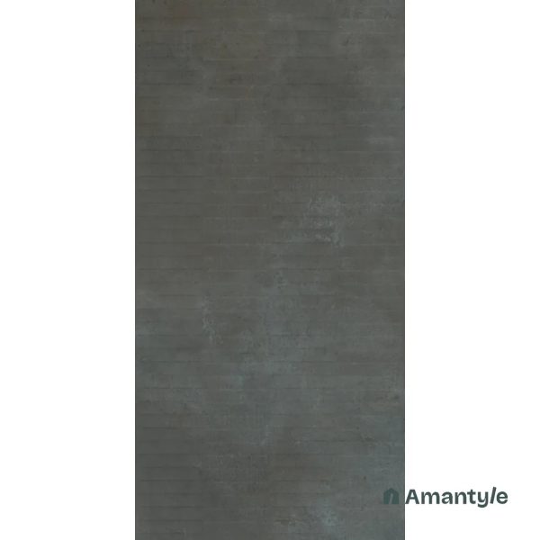 Dark Grey Vitrified Concrete & Grey Wall & Floor Tile Code 100836 (600x1200 mm, Color Body)
