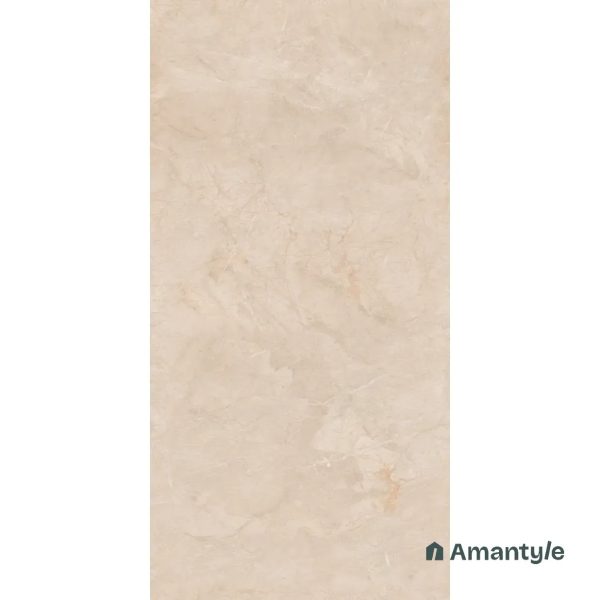 Cream Vitrified Marble Matt & Carving Wall & Floor Tile Code 100837 (600x1200 mm, Color Body)