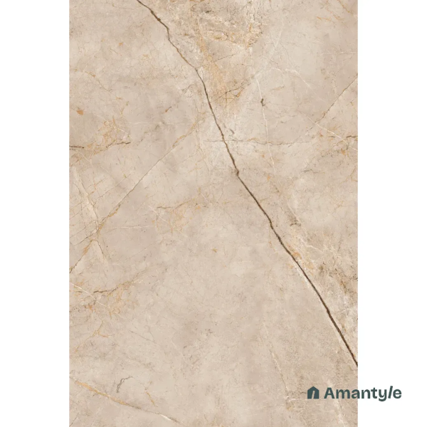Beige Vitrified Marble Design Slab Wall & Floor Tile Code 100906 (1200x1800 mm, Polished Book Match) - Image 3