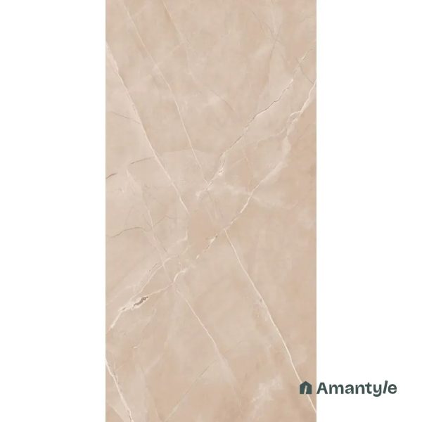 Beige Vitrified Marble Design Wall & Floor Tile Code 110026 (600x1200 mm, Polished)