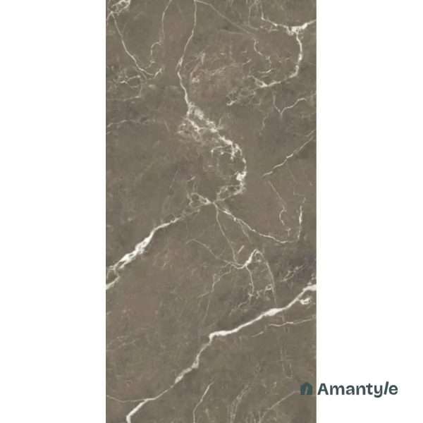 Brown Vitrified Marble Matt & Carving  Wall & Floor Tile Code 110047 (600x1200 mm, Carving Matt)