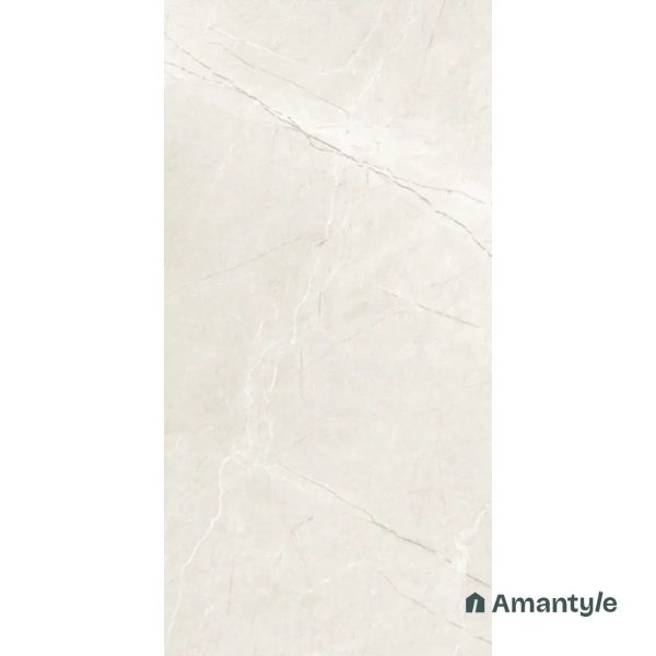 White Vitrified Marble Design Wall & Floor Tile Code 110075 (600x1200 mm, Polished)