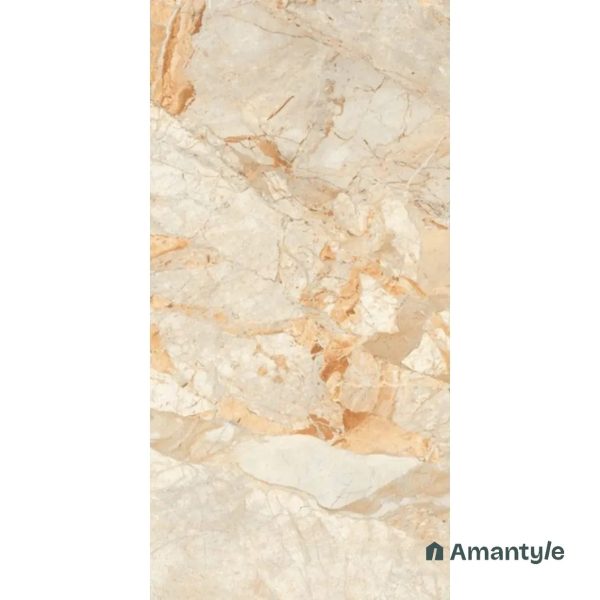 Beige Vitrified Marble Design Wall & Floor Tile Code 110085 (600x1200 mm, Polished)