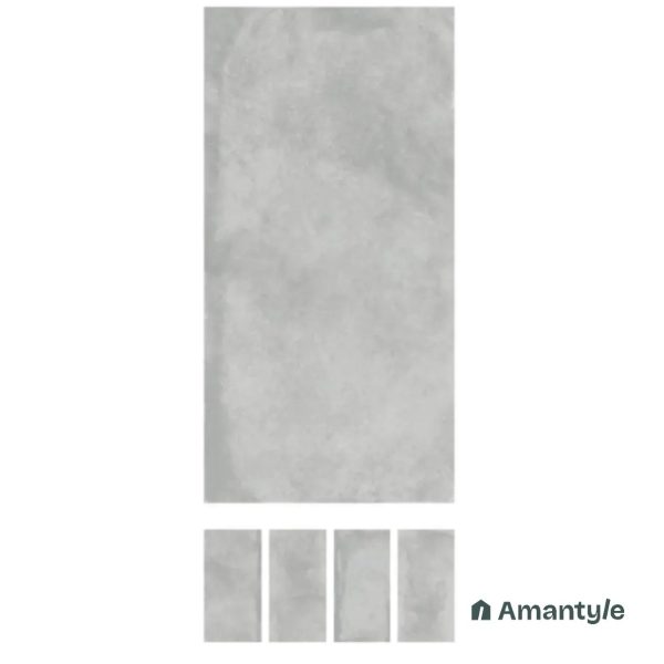 Grey Vitrified Concrete & Grey Wall & Floor Tile Code 140001 (600x1200 mm, Matt)