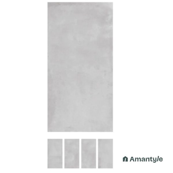 Grey Vitrified Concrete & Grey Wall & Floor Tile Code 140005 (600x1200 mm, Matt)