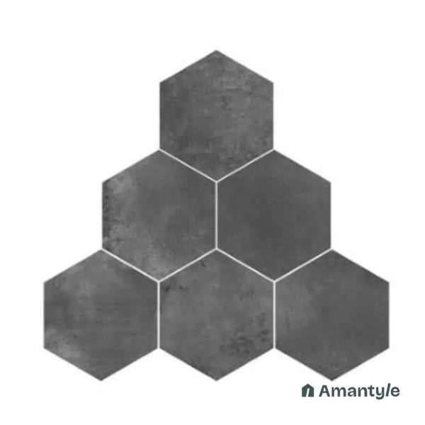 Black Vitrified Rustic & Matt Wall & Floor Tile Code 190041 (220x250 mm, Matt)