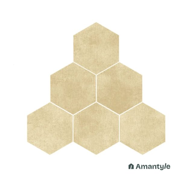 Ivory Vitrified Moroccan  Wall & Floor Tile Code 190042 (220x250 mm, Matt)