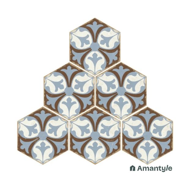 Ivory Vitrified Moroccan  Wall & Floor Tile Code 190055 (220x250 mm, Matt)