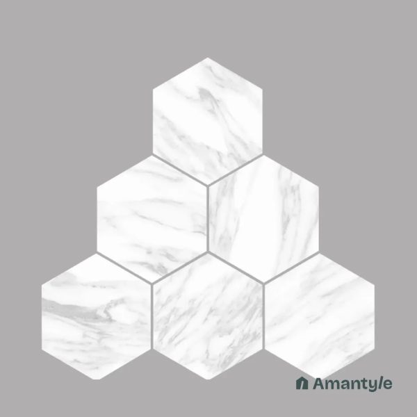 White Vitrified Moroccan  Wall & Floor Tile Code 190059 (220x250 mm, Matt)