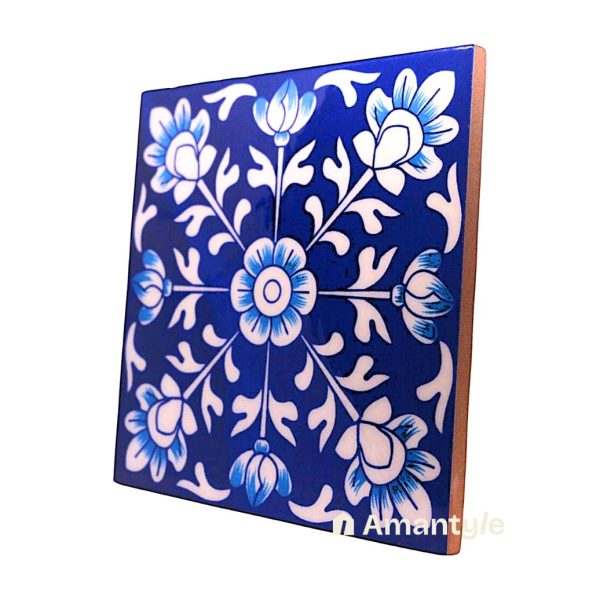 Blue Ceramic  Moroccan Wall & Step Raiser Tile Code 590021 (150x150 mm, Glossy) - Image 2