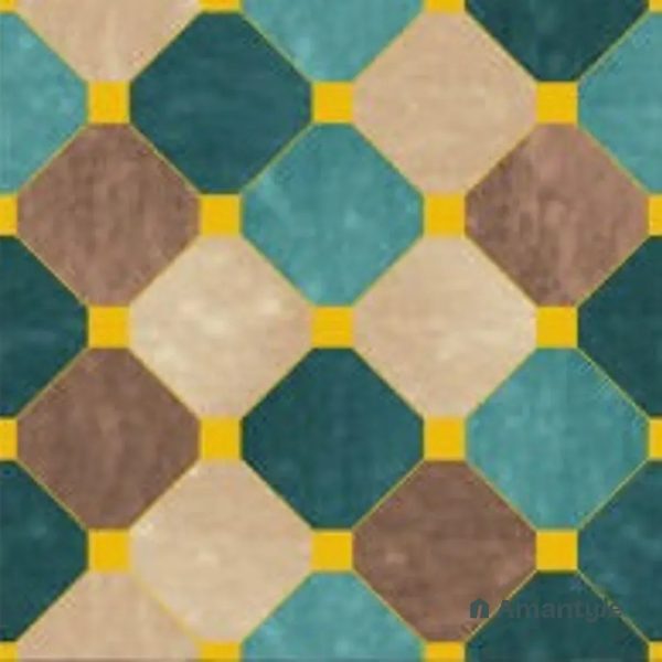 Multicolor Vitrified Decor & Highlighter Wall & Floor Tile Code 220043 (600x600 mm, Matt)
