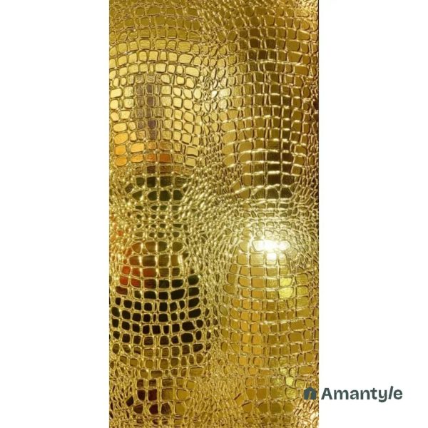 Gold Vitrified Decor & Highlighter Wall & Floor Tile Code 220061 (600x1200 mm, Polished)