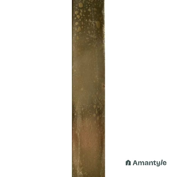 Gold Vitrified Decor & Highlighter Wall & Floor Tile Code 220070 (75x400, Metallic)
