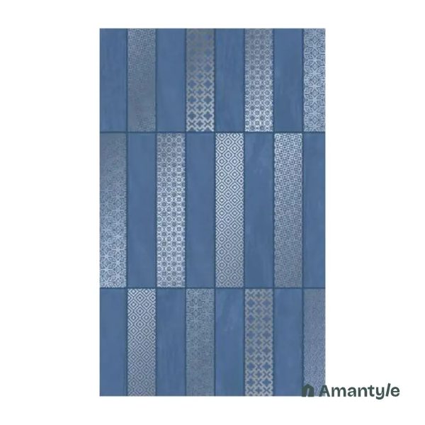 Blue Ceramic Moroccan  Wall Tile Code 230004 (300x600 mm, Matt)