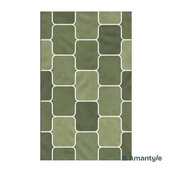 Green Ceramic Subway Wall Tile Code 230027 (300x600 mm, Polished)