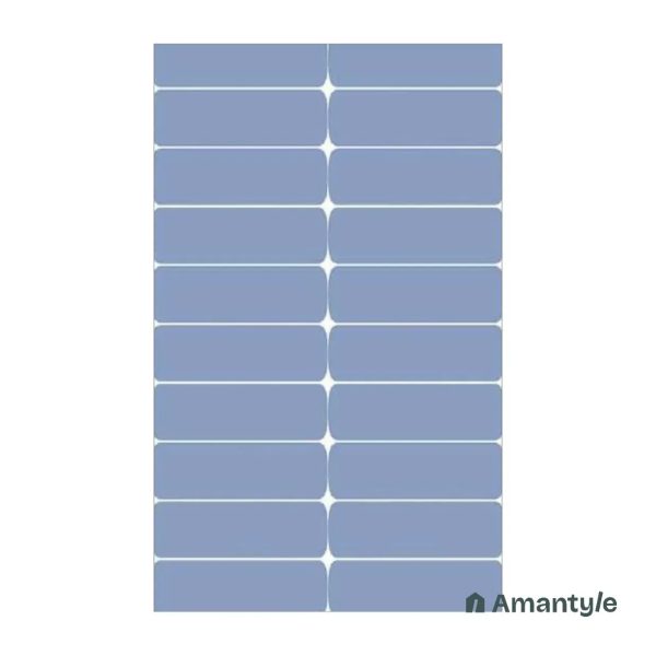 Blue Ceramic Subway Wall Tile Code 230042 (300x600 mm, Polished)