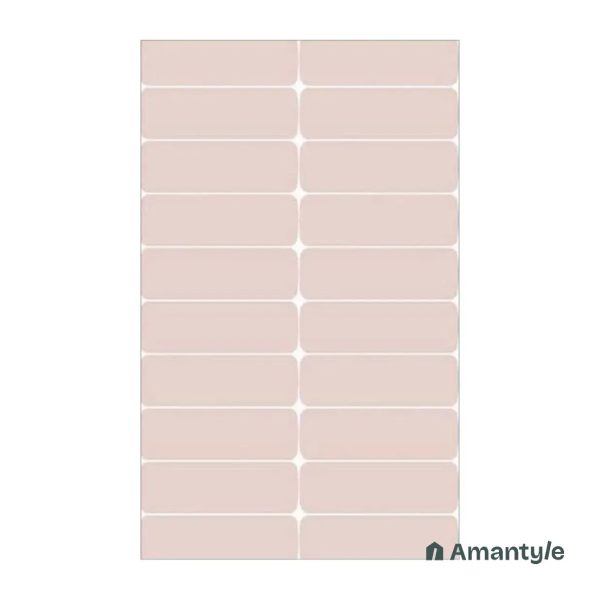 Pink Ceramic Subway Wall Tile Code 230043 (300x600 mm, Polished)