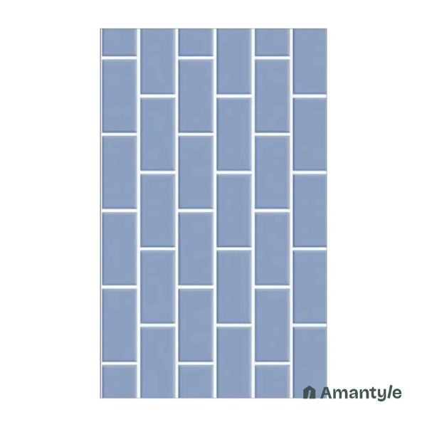 Blue Ceramic Subway Wall Tile Code 230055 (300x600 mm, Matt)