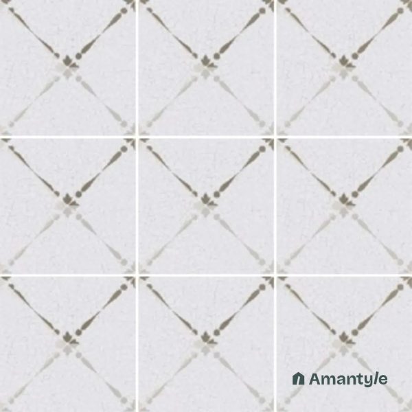 Light Pink 3rd Fire Moroccan Wall & Floor Tile Code 250028 (200x200 mm, Matt)