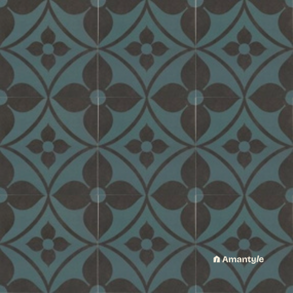 Dark Brown 3rd Fire Moroccan Wall & Floor Tile Code 250030 (200x200 mm, Matt)