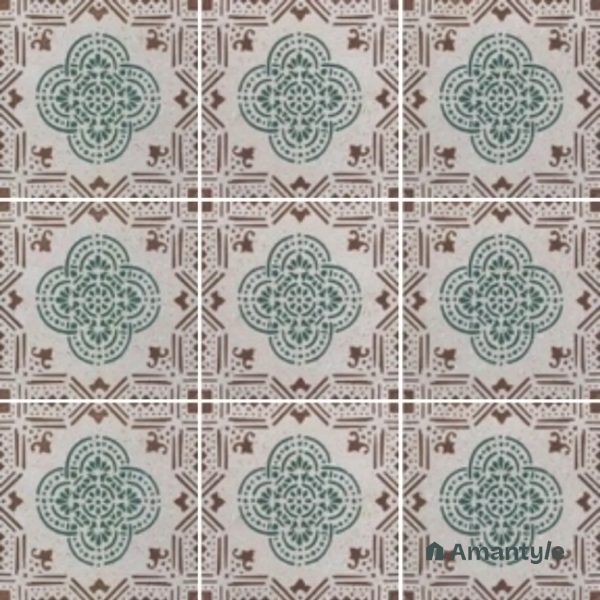 Multicolor 3rd Fire Moroccan Wall & Floor Tile Code 250031 (200x200 mm, Matt)