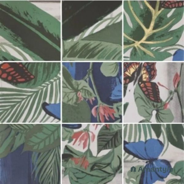 Dark Green 3rd Fire Moroccan Wall & Floor Tile Code 250043 (200x200 mm, Matt)