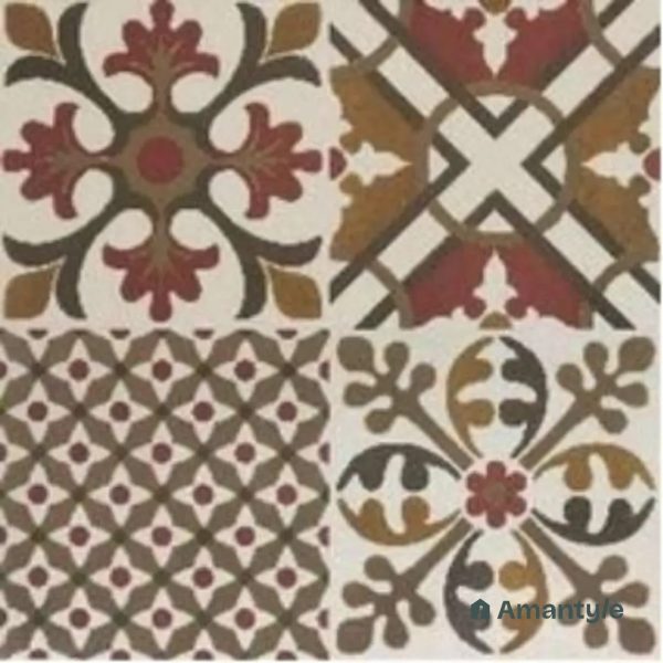 Brown 3rd Fire Moroccan Wall & Floor Tile Code 250102 (300x300 mm, Matt)