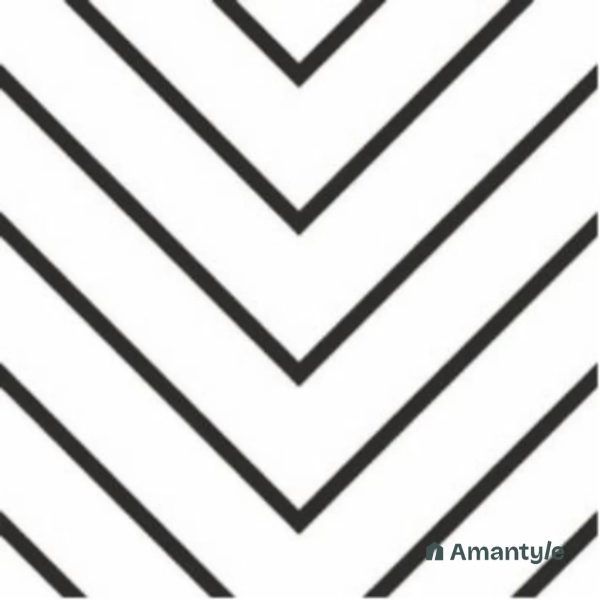 Black & White 3rd Fire Moroccan Wall & Floor Tile Code 250164 (300x300 mm, Matt)