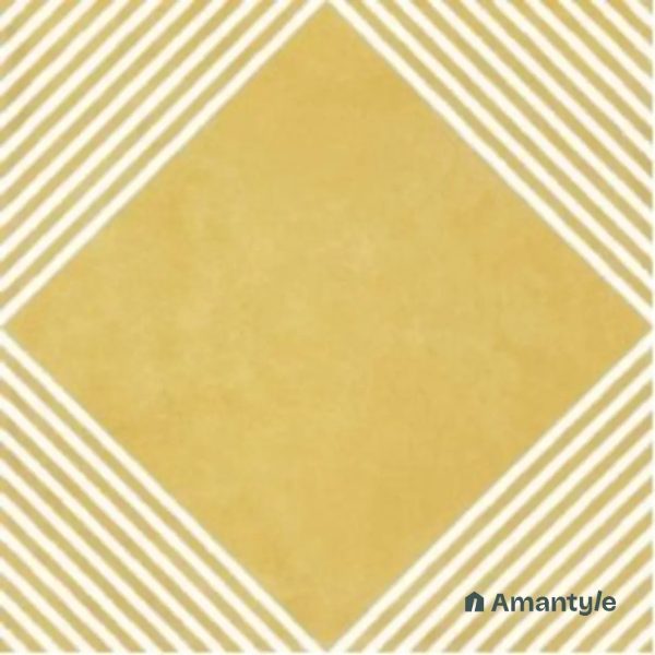 Yellow 3rd Fire Moroccan Wall & Floor Tile Code 250190 (300x300 mm, Matt)