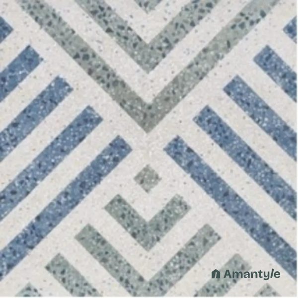Blue 3rd Fire Moroccan Wall & Floor Tile Code 250214 (300x300 mm, Matt)