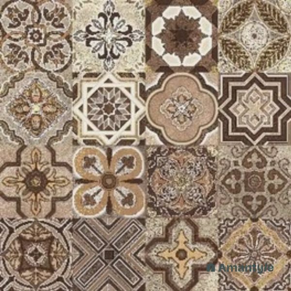 Brown 3rd Fire Moroccan Wall & Floor Tile Code 250271 (600x600 mm, Matt)