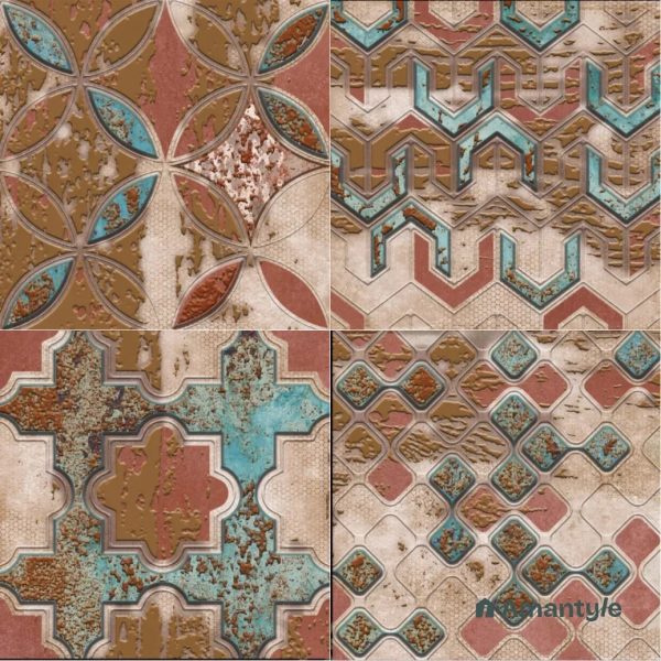 Multi Ceramic Decor & Highlighter Wall Tile Code 510002 (200x200 mm, Metallic)