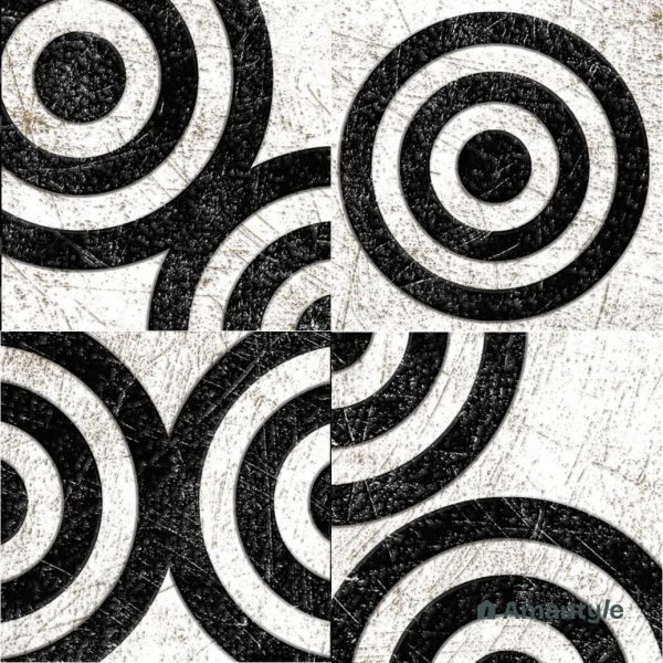 White Ceramic Decor & Highlighter Wall Tile Code 510010 (150x150 mm, Metallic)